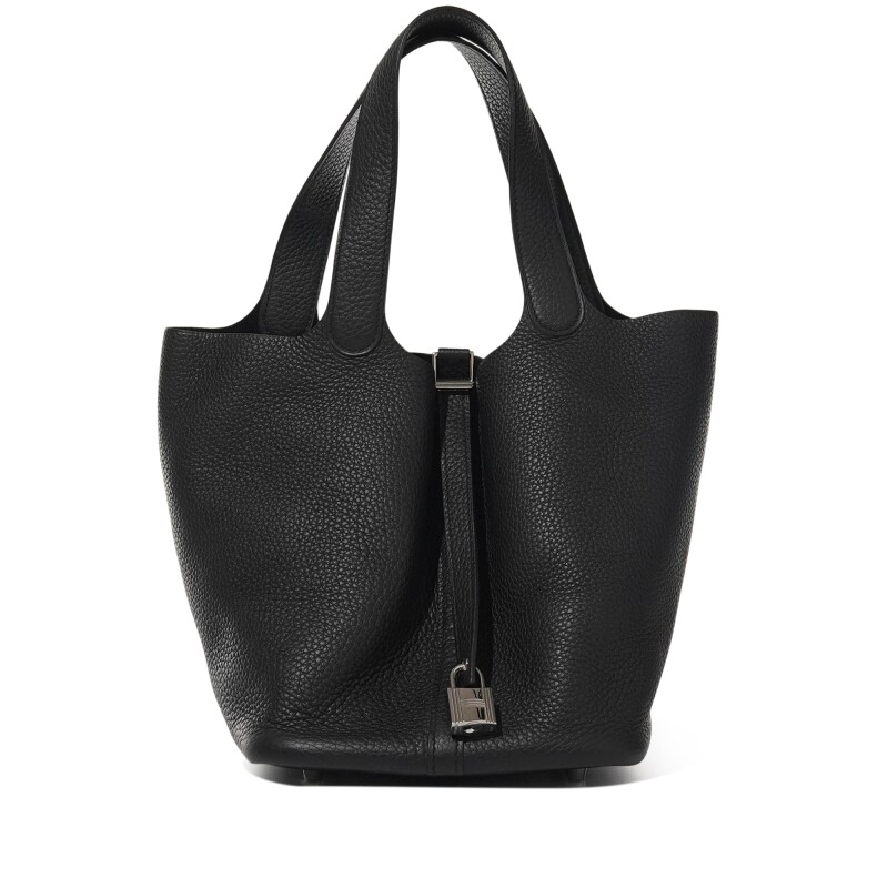 Hermès Black Clemence Picotin Lock 22 Palladium Hardware - Image 1